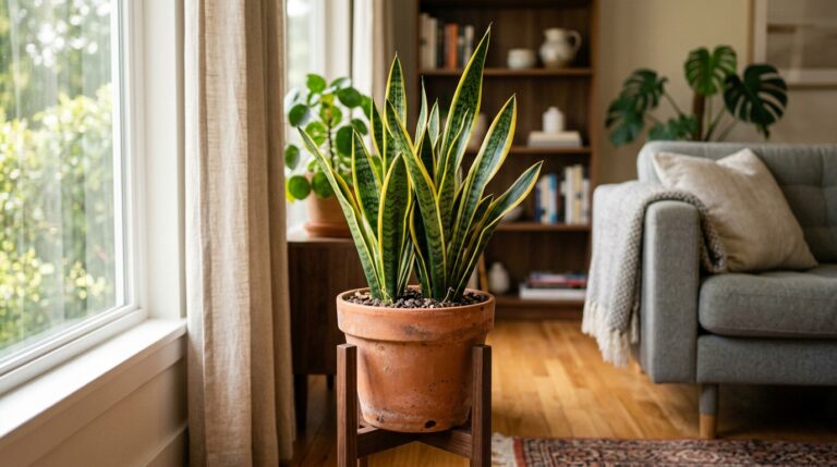 How to Care for Snake Plant indoors in terracotta pot
